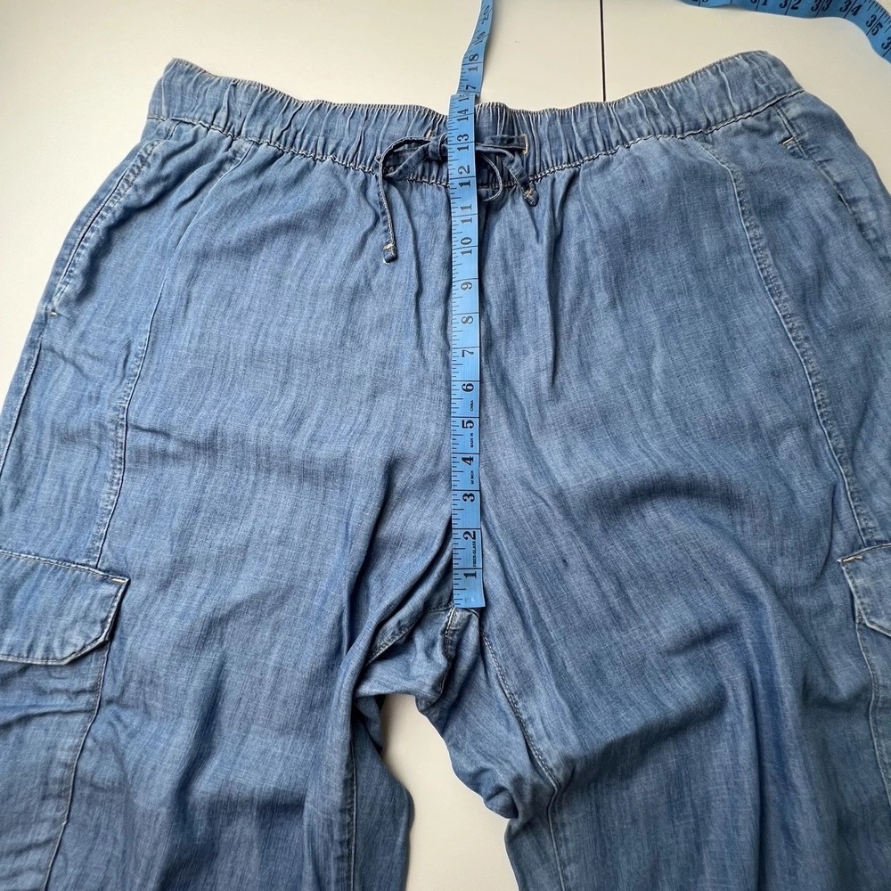 Lane Bryant Plus 22 High Rise Pull On Cargo Crop Jean Jogger - Picture 11 of 16